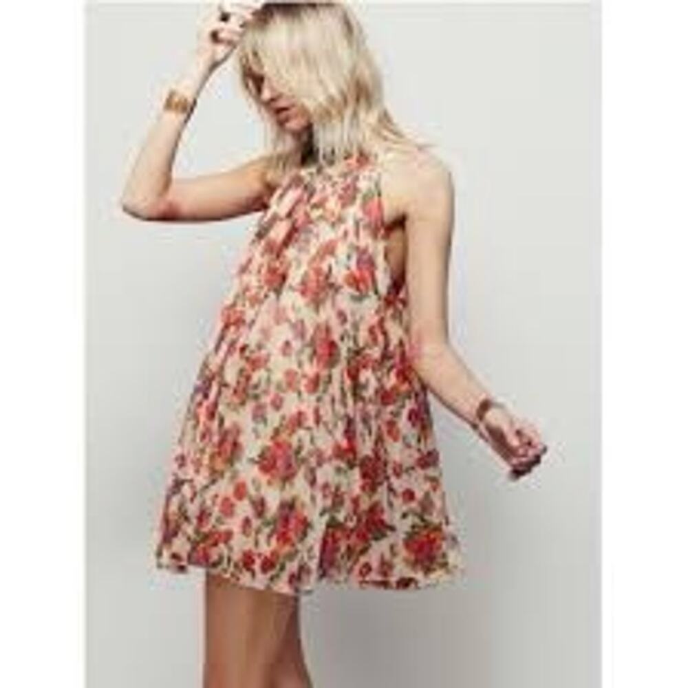 Free People Pleated Floral Dress - Picture 1 of 11
